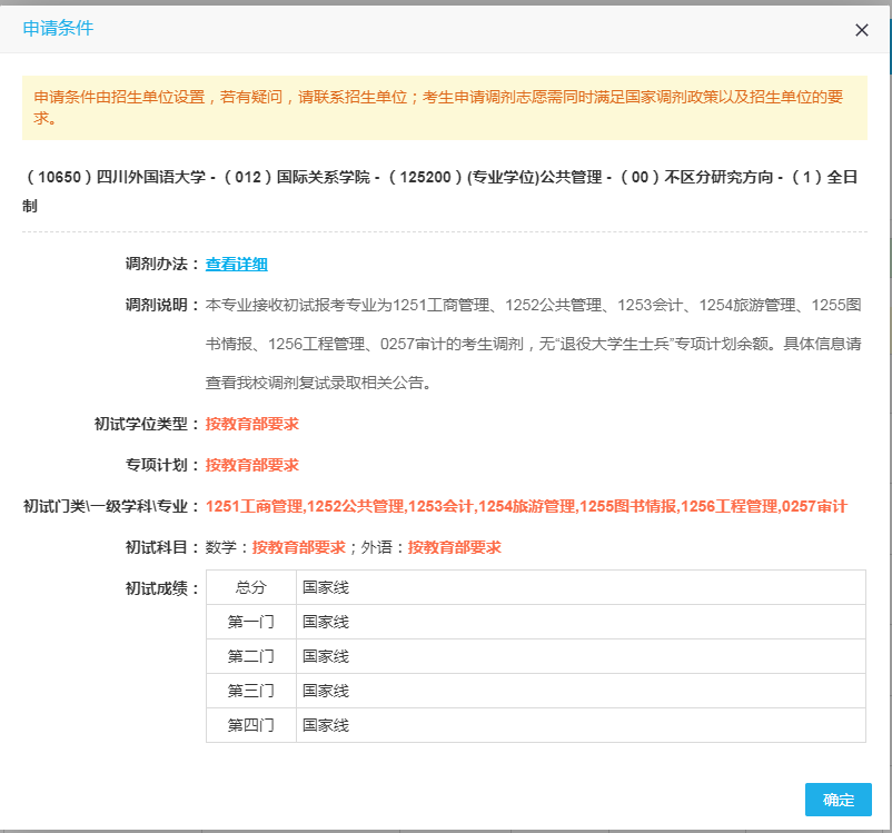 023年四川外国语大学MPA接受调剂"